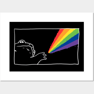 Rainbow frog Posters and Art